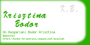 krisztina bodor business card